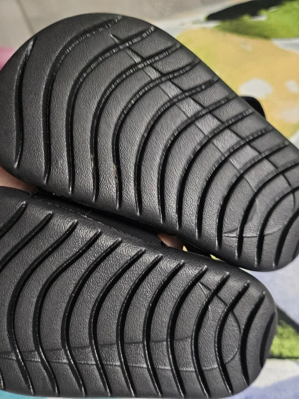 Nike Black Slide Sandals with White Swoosh